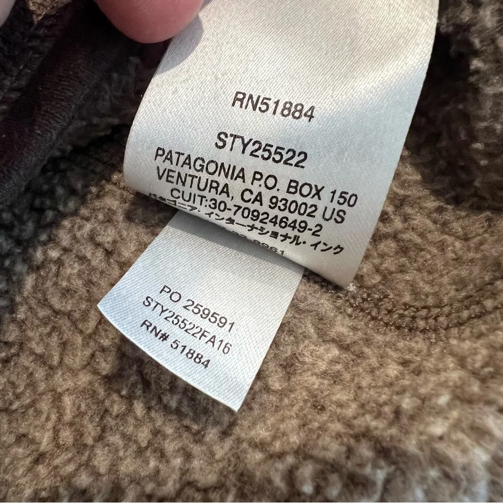 Patagonia Men’s Better Sweater 1/4 Zip Fleece Brown Polyester STY25522 Sz medium